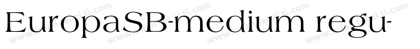 EuropaSB-medium regu字体转换